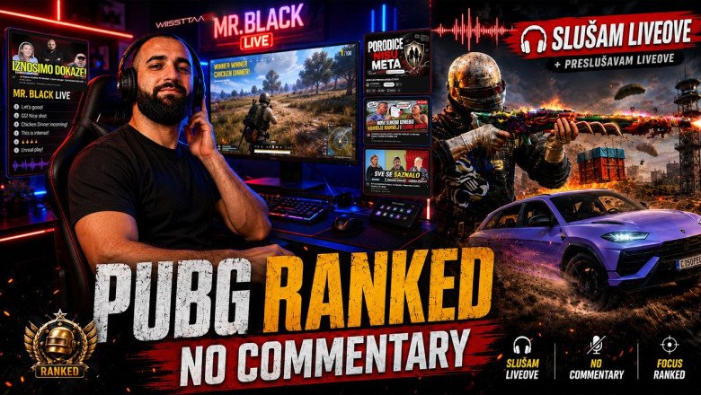 @PUBG NO COMMENTARY 🎧 Slušam Mr. Black LIVE u pozadini